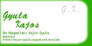 gyula kajos business card